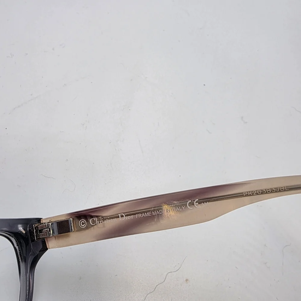 Christian Dior CD3179 HV2 Eyeglass Frames Transparent Grey Square 52mm Authentic